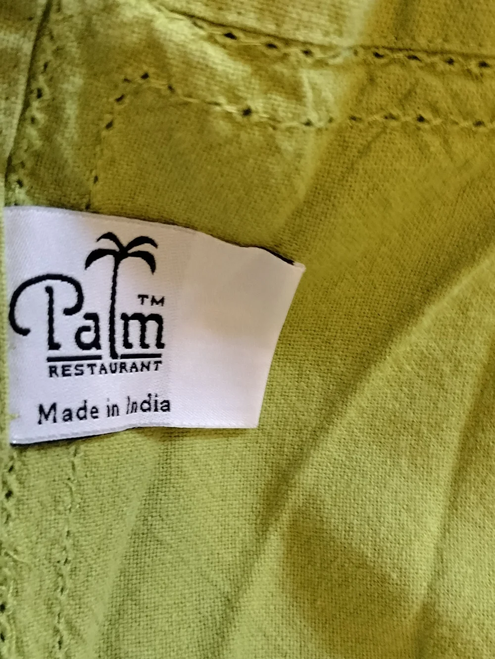 Palm Restaurant Large Cotton Tablecloth / Runner Green 93 x 58